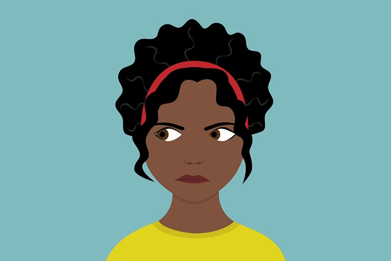 girl looking confused